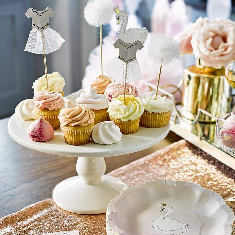 Cake topper Ballerina Lago dei Cigni confezione 12 pezzi - Dolci pensieri gift