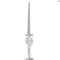 Candelabro porta candela in vetro 32 cm 1 fuoco elegante - Dolci pensieri gift