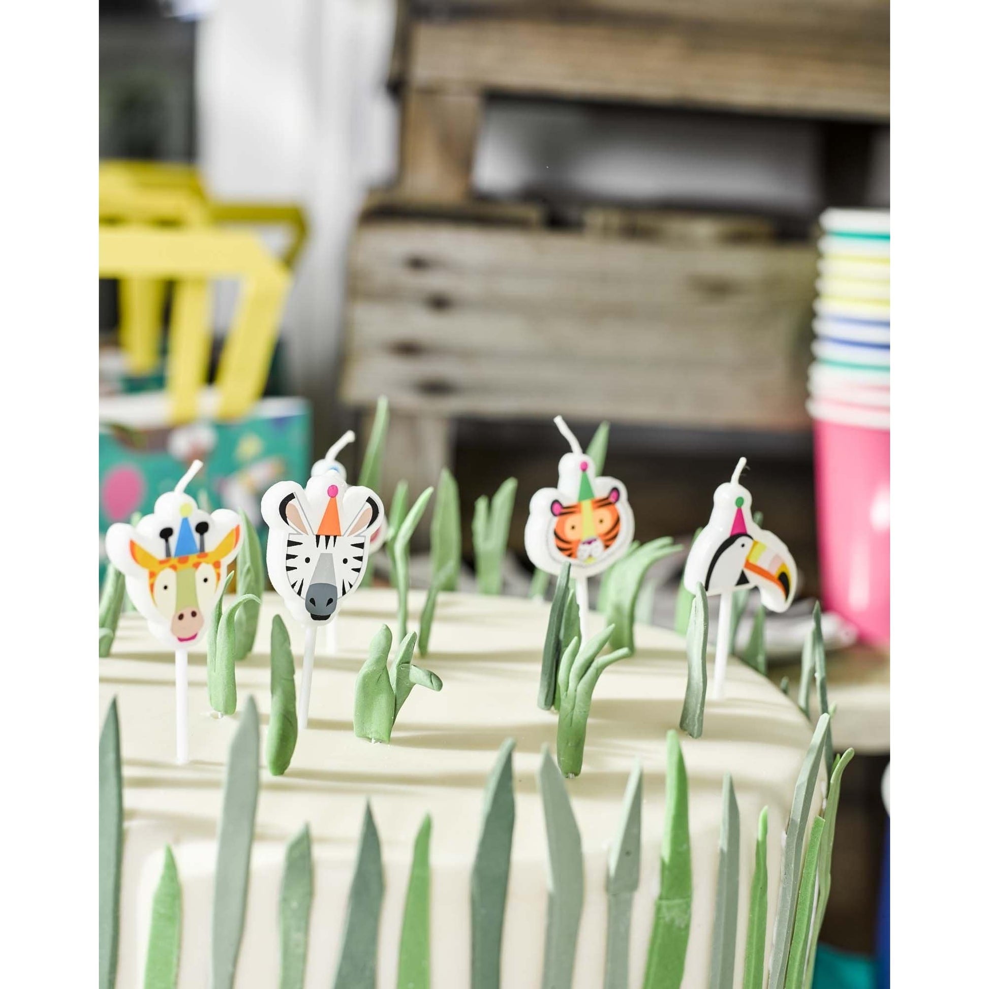 Candele animali da festa compleanno in cera 5 pezzi - Dolci pensieri gift