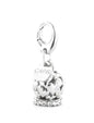 Dolci pensieri gift Capri Charm Pendente Argentato traforata cuori Campanella Portafortuna Collezione Grotta Azzurra