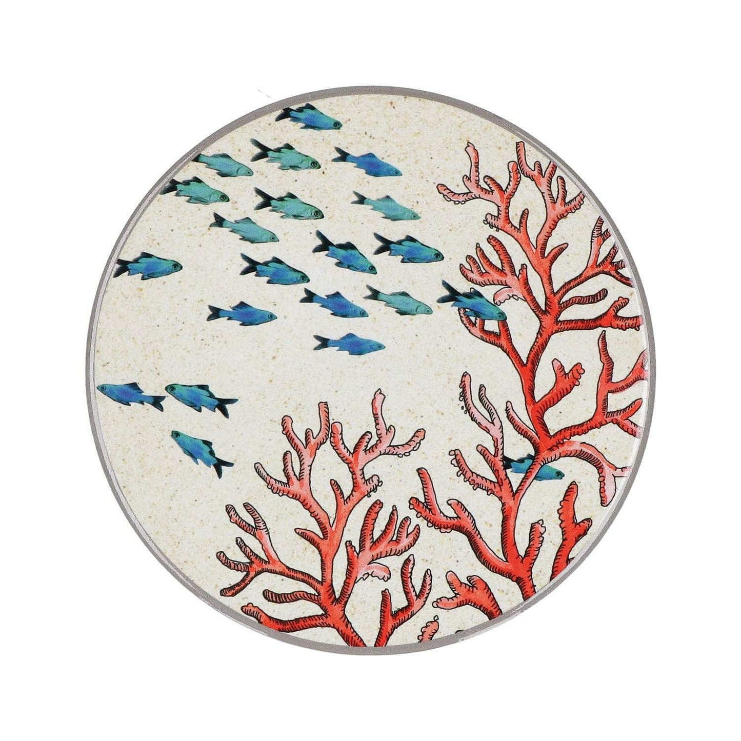 Capri Sottopentola in Ceramica con Decorazioni Pesci 20 cm - Dolci pensieri gift