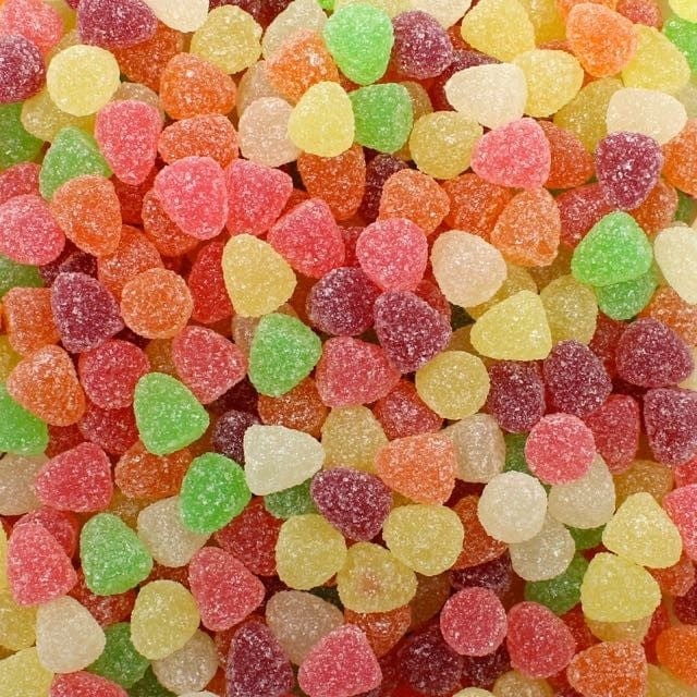 CARAMELLE MINI GELLES TONDE GOMMOSE ZUCCHERATE - Colori assortiti  Confezione SINGOLARMENTE (circa 100 caramelle gommose )