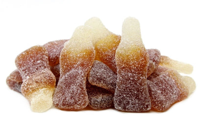 CARAMELLE GOMMOSE BOTTIGLIE COLA MEDIE EFFERVESCENTI CONFEZIONE DA 100GR - Dolci pensieri gift