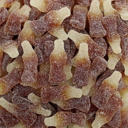 CARAMELLE GOMMOSE BOTTIGLIE COLA MEDIE EFFERVESCENTI CONFEZIONE DA 100GR - Dolci pensieri gift