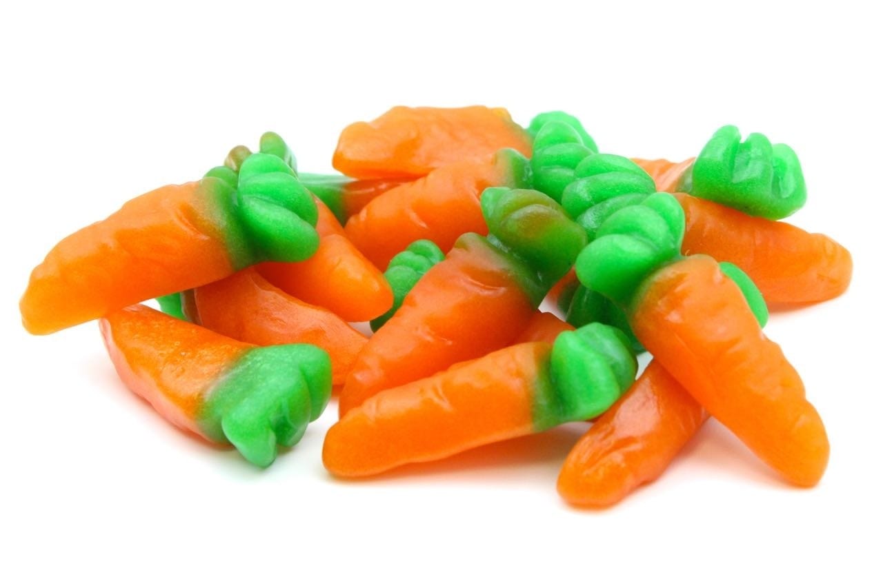 CARAMELLE GOMMOSE CAROTA CONIGLIO CONFEZIONE 100GR - Dolci pensieri gift
