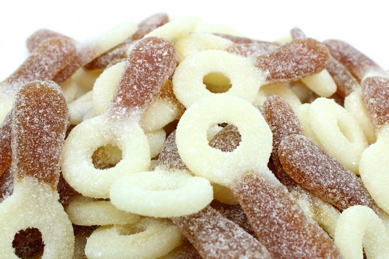 CARAMELLE GOMMOSE CHIAVI COLA FRIZZ GUSTO COLA CONFEZIONE DA 100GR - Dolci pensieri gift