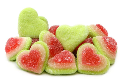 CARAMELLE GOMMOSE CUORE ITALIANO TRICOLORE GUSTO DI ANGURIA CONFEZIONE DA 100GR - Dolci pensieri gift