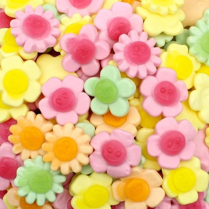 CARAMELLE GOMMOSE FIORI COLORATI ALLA FRUTTA ASSORTITI CONFEZIONE DA 100GR - Dolci pensieri gift