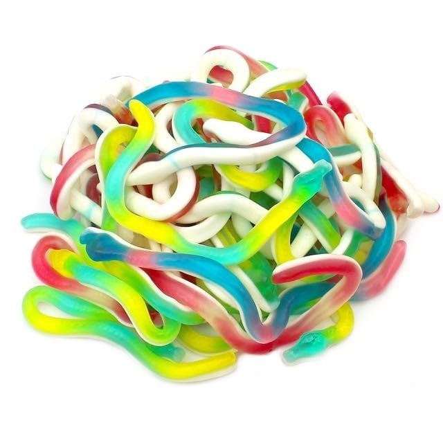 CARAMELLE GOMMOSE SERPENTI COLORATI FRUTTA CONFEZIONE 100GR - Dolci pensieri gift