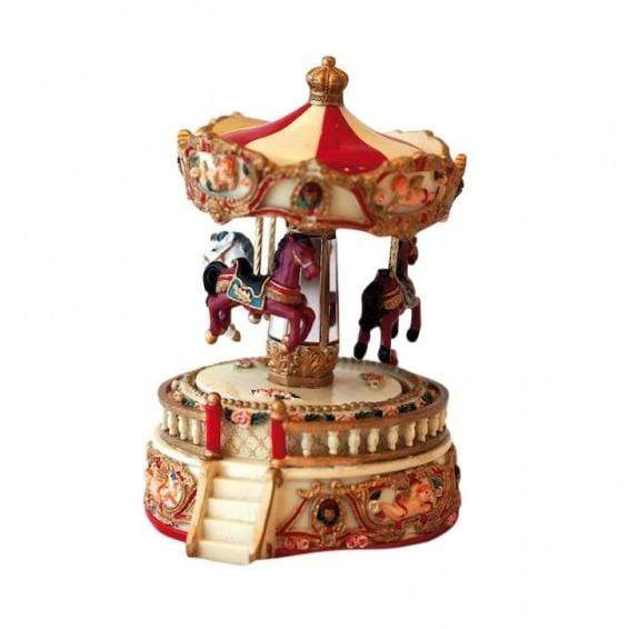 Carillon Luna Park Giostra Balaustra con Cavalli 12 cm - Dolci pensieri gift