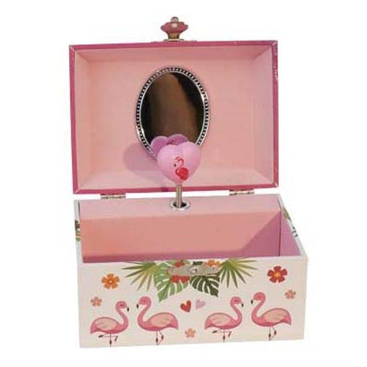 Carillon Portagioie con ballerina Fenicottero rosa - Dolci pensieri gift