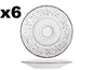 CASCINA set 6 piatti frutta in Ceramica Shabby chic Bianco 21cm - Dolci pensieri gift