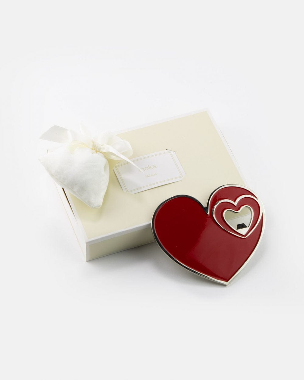 CAVATAPPI APRIBOTTIGLIE CUORE CALAMITA SMALTATO BOMBONIERA MATRIMONIO LAUREA COMUNIONE - Dolci pensieri gift