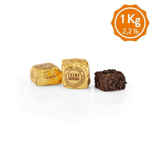 Cioccolato VENCHI Chocoviar cremoso ripieno di crema Suprema ricoperti da cioccolato fondente confezione 100gr - Dolci pensieri gift