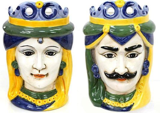 Collezione Bomboniere Teste di Moro in Ceramica Colorata - Dolci pensieri gift