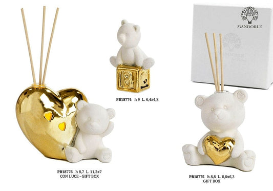 Collezione cuore oro orsetto Bomboniere compleanno battesimo comunione - Dolci pensieri gift