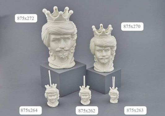 Collezione Re Testa di Moro Bomboniere Colore Bianco in Porcellana - Dolci pensieri gift