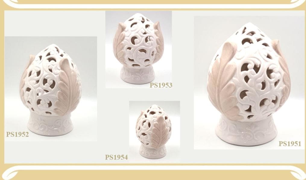 Collezione SICILIA in Ceramica Pomi Traforati Colore Bianco - Dolci pensieri gift