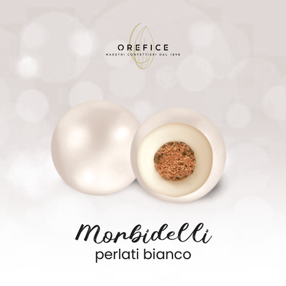 CONFETTI PERLATI CON INTERNO CIOCCOLATO E CEREALE FRIABILE BIANCO 900gr - Dolci pensieri gift
