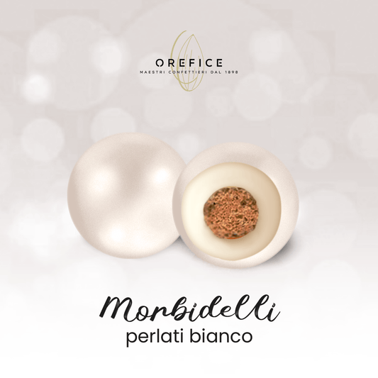 CONFETTI PERLATI CON INTERNO CIOCCOLATO E CEREALE FRIABILE BIANCO 900gr - Dolci pensieri gift