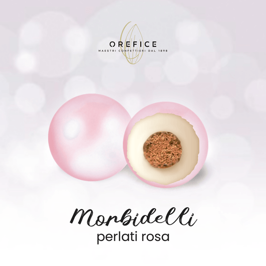CONFETTI PERLATI CON INTERNO CIOCCOLATO E CEREALE FRIABILE ROSA 900gr - Dolci pensieri gift