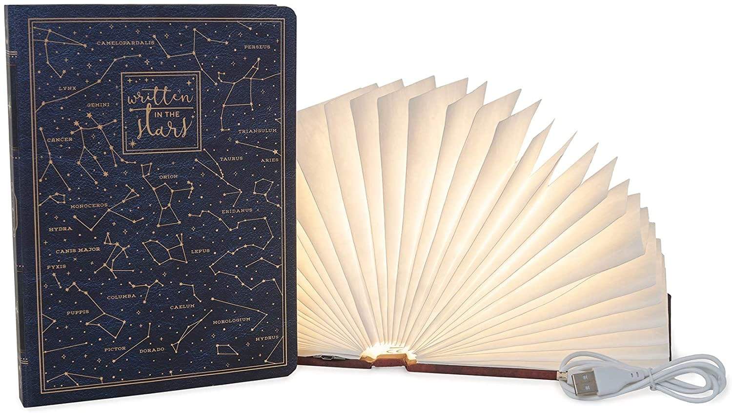 Lampada Libro luminoso apertura 360° con copertina magnetica 10x8 cm - Dolci pensieri gift