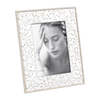 Cornice Portafoto Floreale in Legno inciso Decorazioni Fiori 13 x 18 cm - Dolci pensieri gift