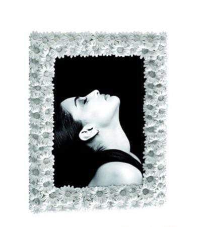 Cornice Portafoto in Resina con Margherite Colore Bianco 13x18 cm - Dolci pensieri gift
