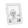 Cornice Portafoto in Resina Floreale Shabby 13x18 cm Colore Bianco - Dolci pensieri gift