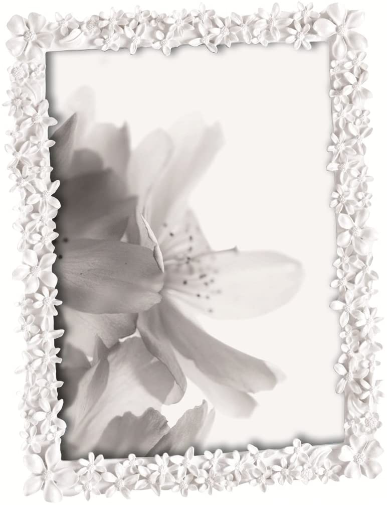 Cornice Portafoto Shabby Floreale con Decorazioni Fiori 10 x 15 cm
