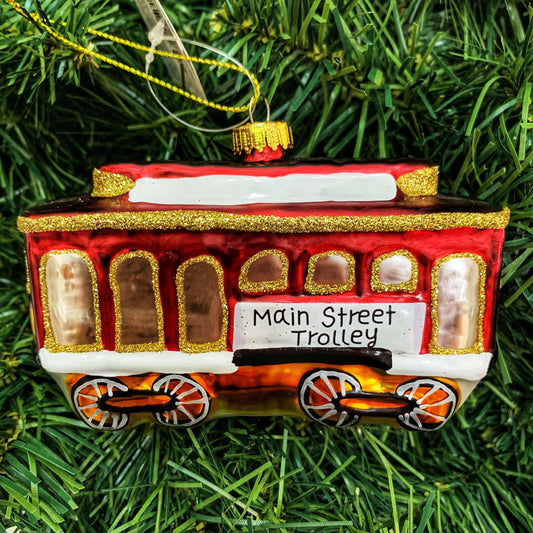 Decorazione Albero di Natale in vetro VAGONE DEL TRENO 12,5x7 cm - Dolci pensieri gift