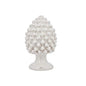 Decorazione Pigna Piccola Bianca in ceramica 30 cm - Dolci pensieri gift