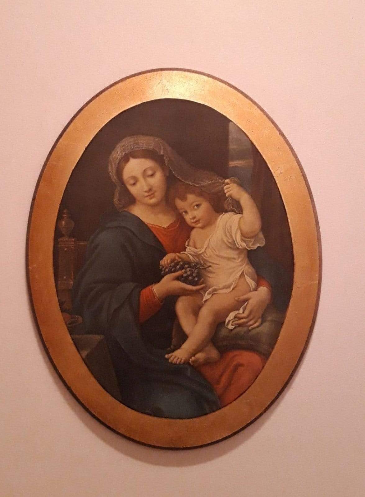 Decorazioni Quadro Madonna con l'uva di Mignard Con Cornice 60 cm - Dolci pensieri gift