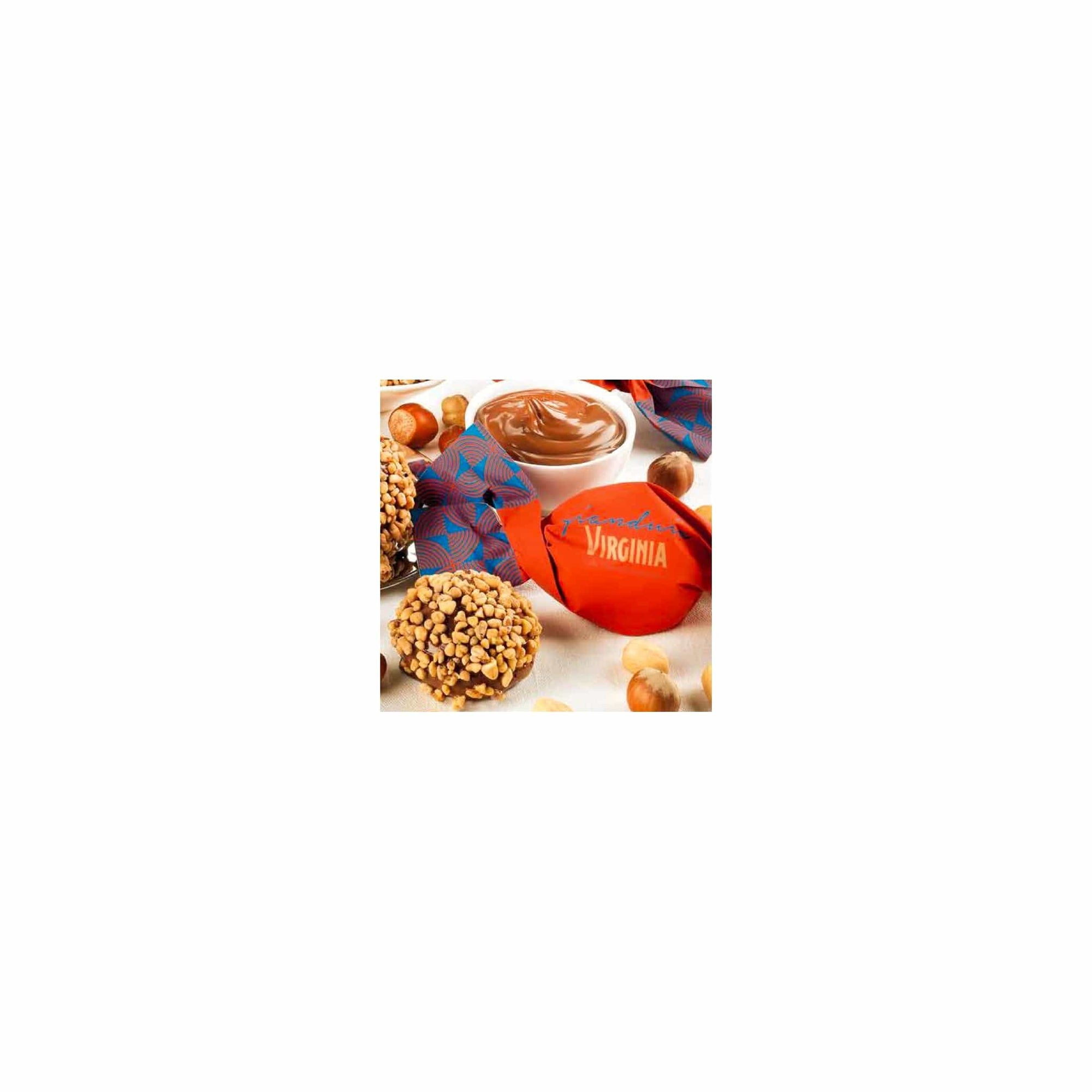 Dolcetto virginia Amaretto Gianduia decorati con granella di Nocciola Confezione da 100gr - Dolci pensieri gift