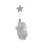 Dolci pensieri gift ELEFANTINO BOMBONIERA PORCELLANA LUCIDA CON STELLA CELESTE BATTESIMO 18 CM. ASTUCCIO COMPRESO