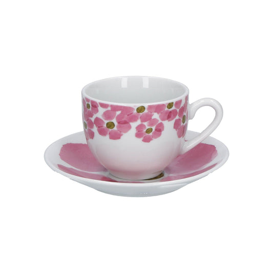 Gallipoli Set 6 Tazzine da Caffè con Piattino in Porcellana - Dolci pensieri gift