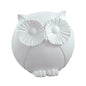 Gufo civetta bianco portafortuna in gres soprammobile 19 cm - Dolci pensieri gift