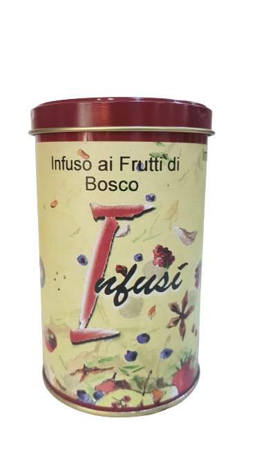 Infuso ai Frutti di Bosco te tisane confezione in latta 100g - Dolcipensierigift