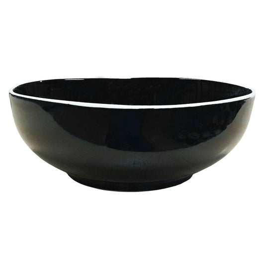 insalatiera nera in gres porcellana cm 26 - Dolci pensieri gift