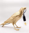 Lampada corvo in rivestimento oro con luce - Dolci pensieri gift