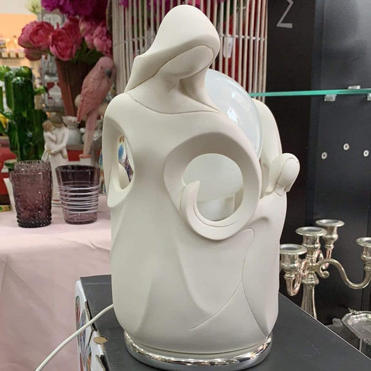 Lampada girotondo famiglia in marmorino bianco in marmorino - Dolci pensieri gift