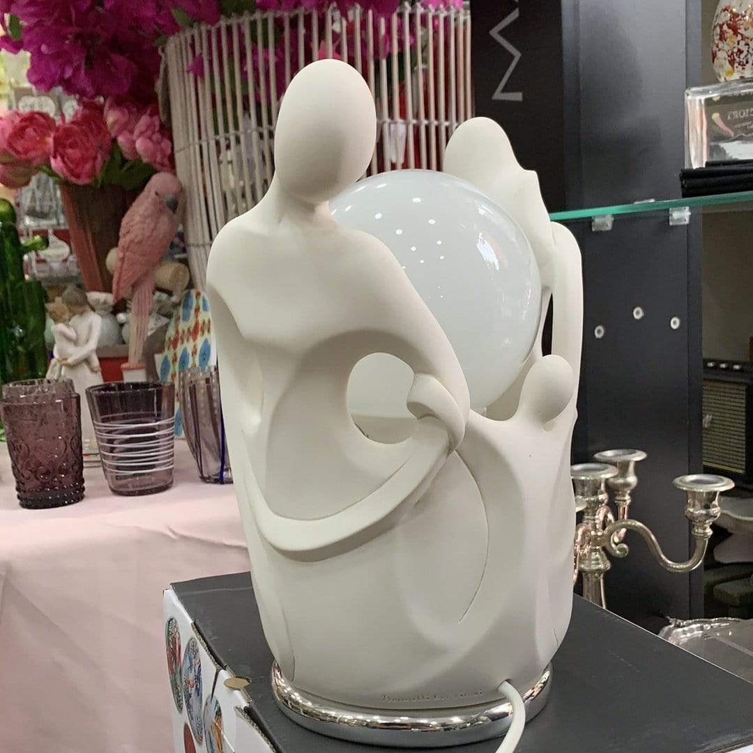 Lampada girotondo famiglia in marmorino bianco in marmorino - Dolci pensieri gift