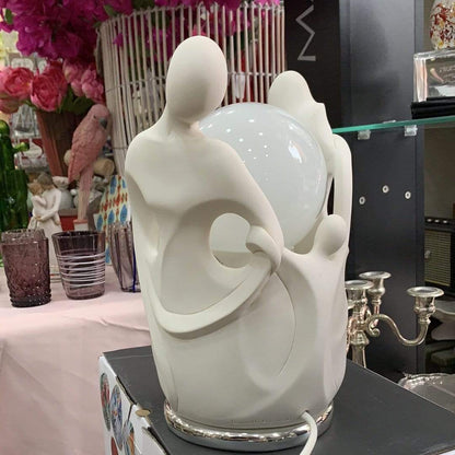Lampada girotondo famiglia in marmorino bianco in marmorino - Dolci pensieri gift