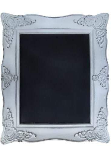 Lavagna Nera da Parete da Gesso con Cornice Bianca 46 cm - Dolci pensieri gift