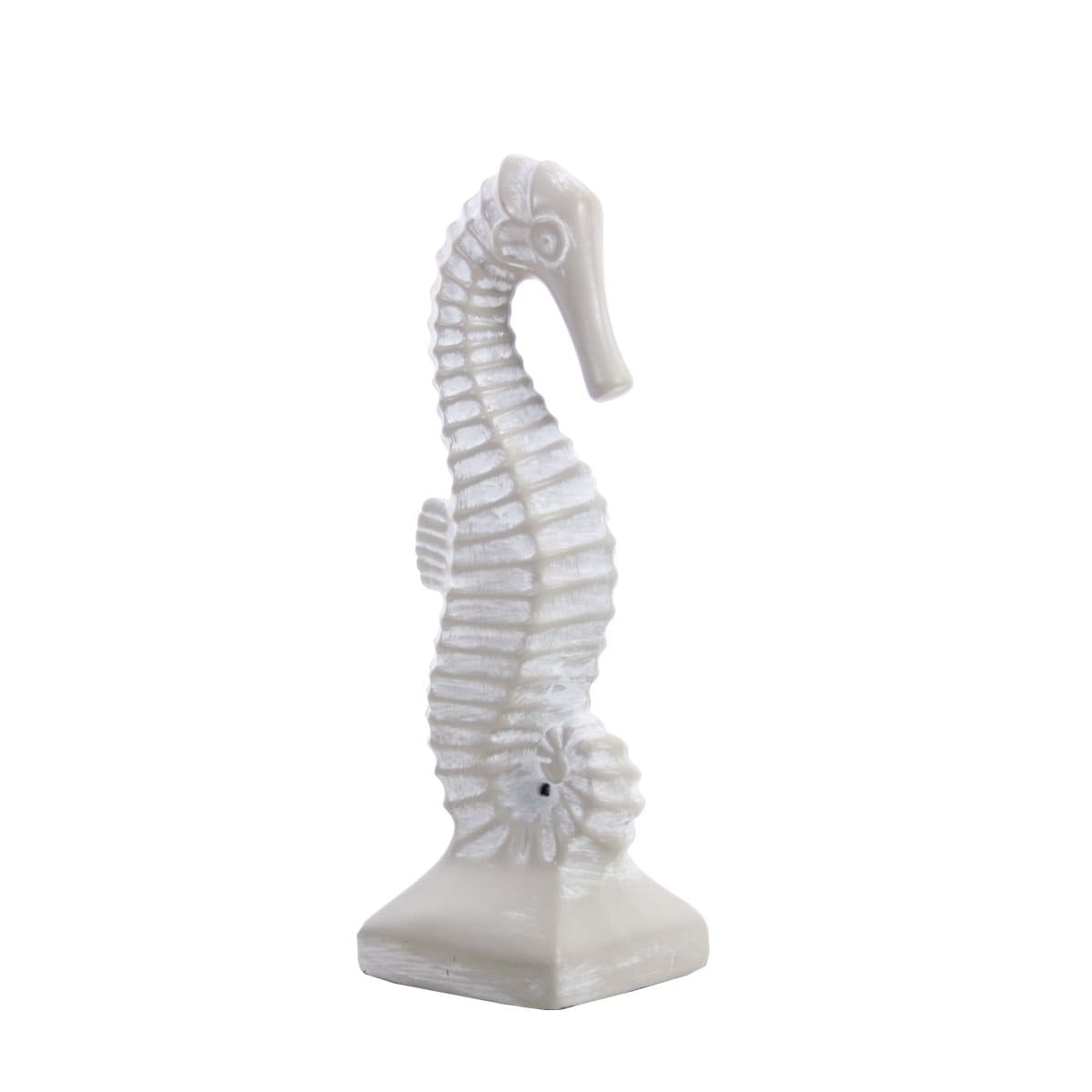 Mediterraneo Cavalluccio Marino bianco in ceramica decorazione casa tavola 33 cm - Dolci pensieri gift