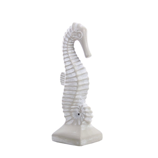 Mediterraneo Cavalluccio Marino bianco in ceramica decorazione casa tavola 33 cm - Dolci pensieri gift