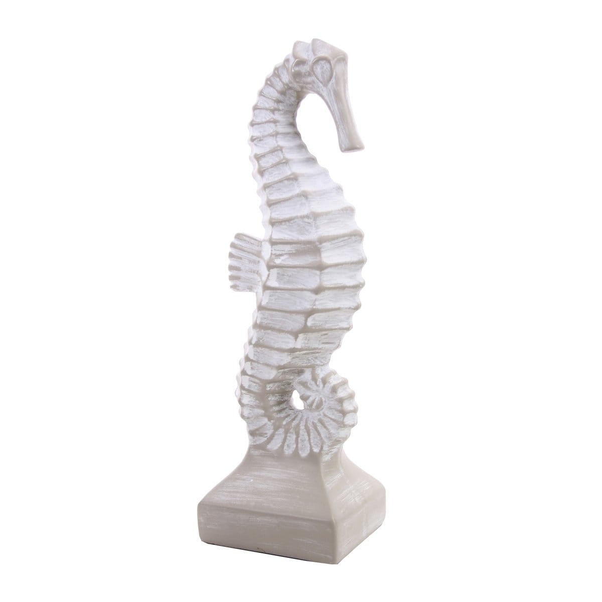 Mediterraneo Cavalluccio Marino bianco in ceramica decorazione casa tavola 42 cm - Dolci pensieri gift