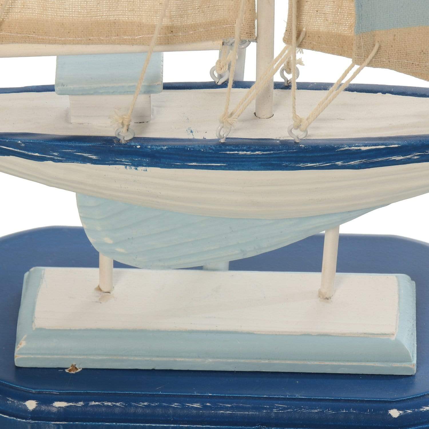 MEDITERRANEO Lampada BARCA A VELA da Tavolo Colorata 25x25x40 cm - Dolci pensieri gift