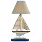 MEDITERRANEO Lampada BARCA A VELA da Tavolo Colorata 25x25x40 cm - Dolci pensieri gift