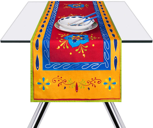 MESSICO Runner da Tavola in Cotone decoro messicano 45x140 cm - Dolci pensieri gift